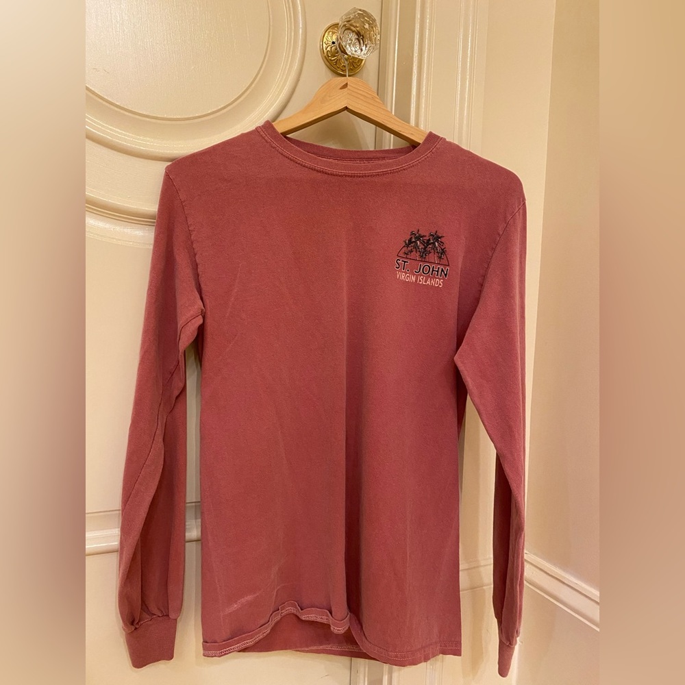 St. John Coral Bay Long Sleeve T-Shirt in Pink